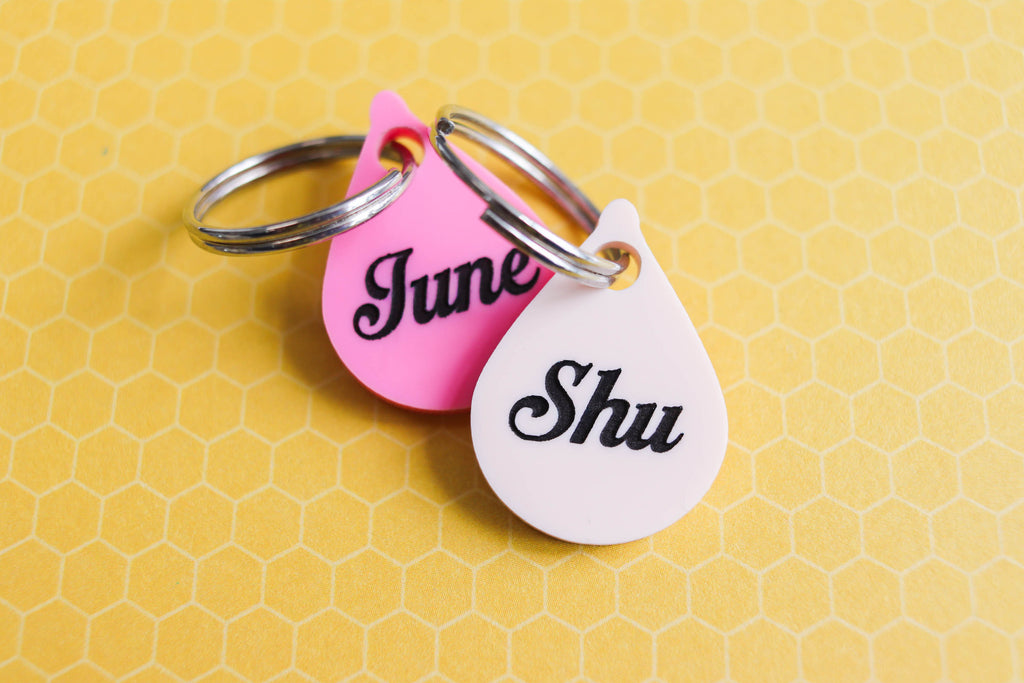Water Drop Name Tag