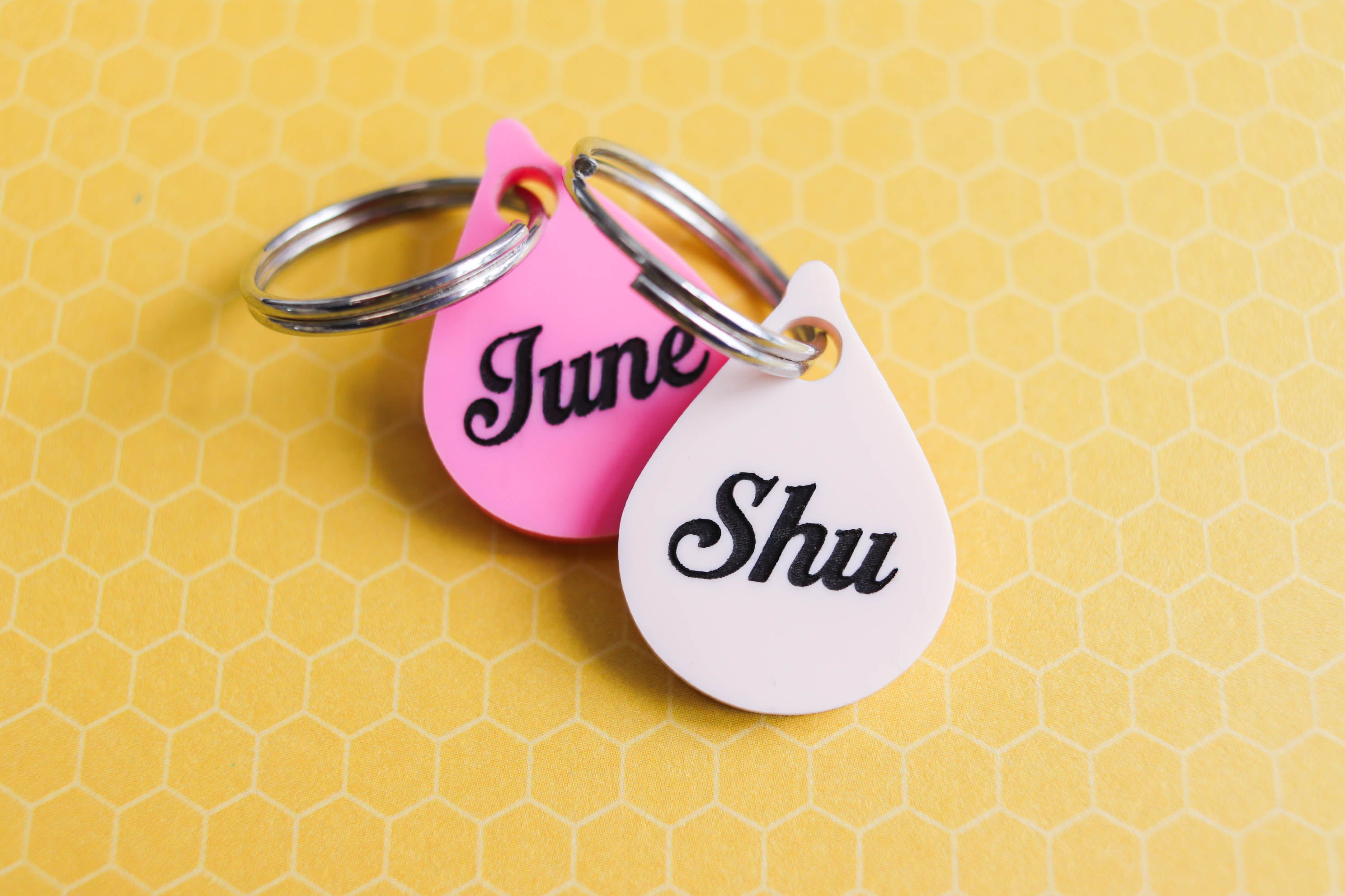 Water Drop Name Tag