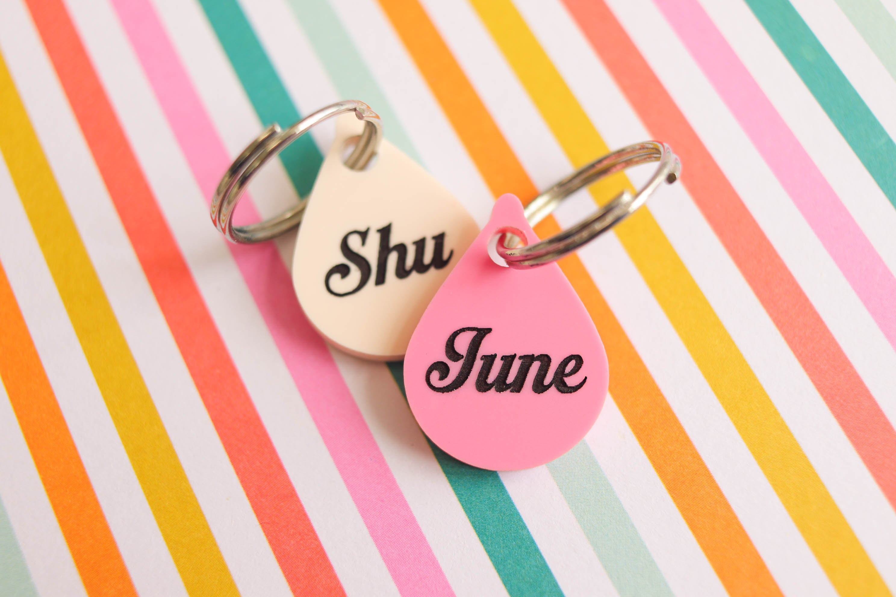 Water Drop Name Tag