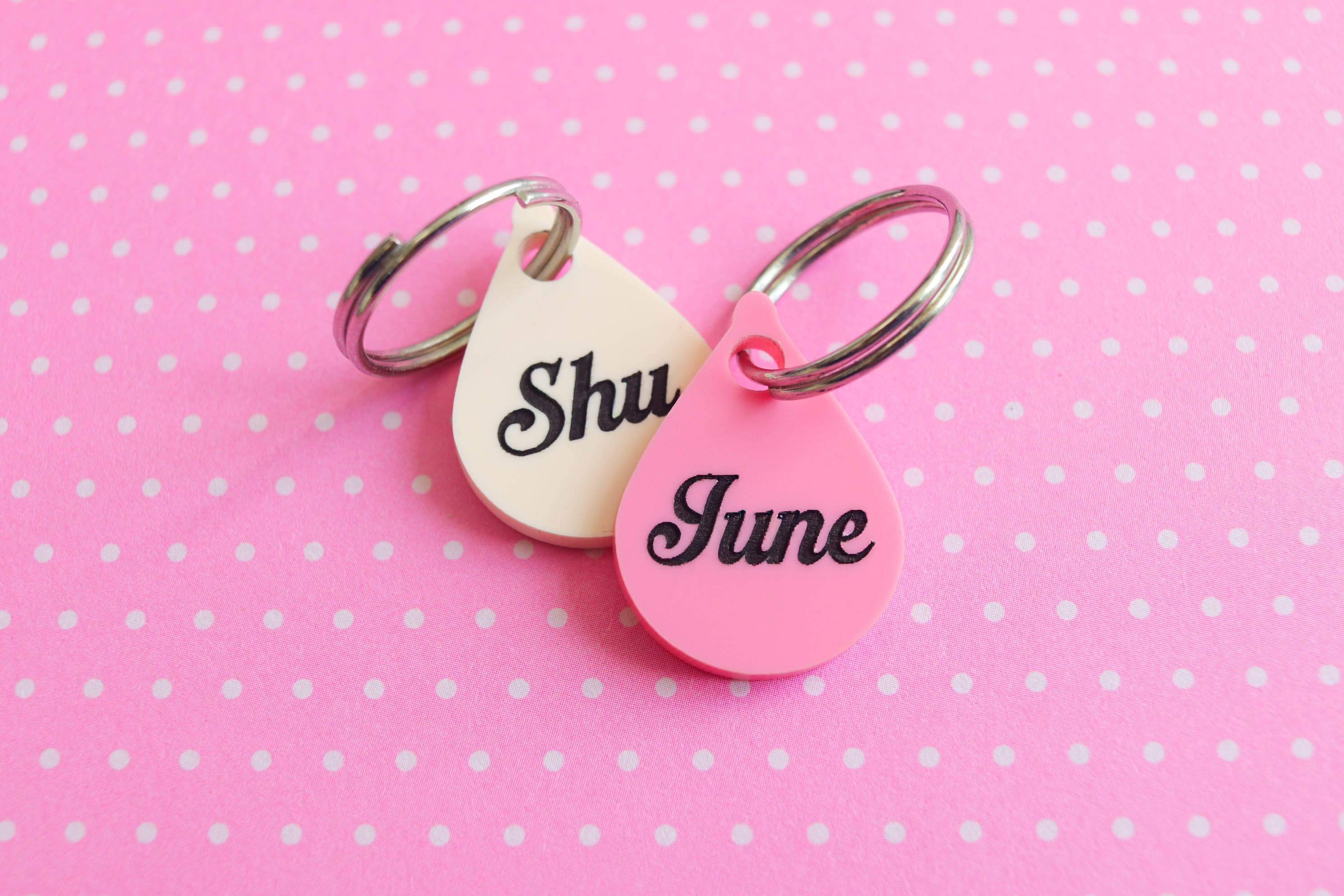Water Drop Name Tag