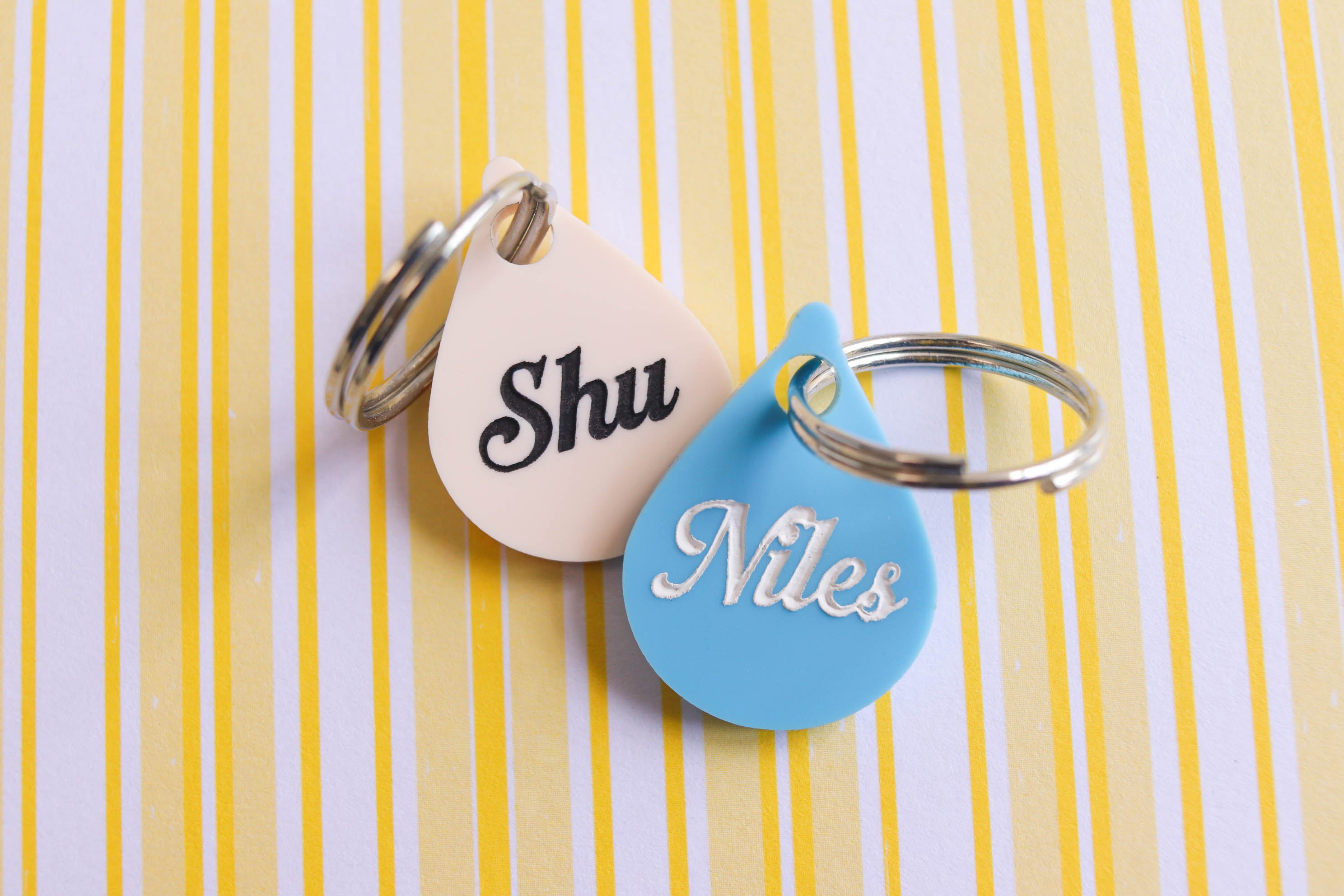 Water Drop Name Tag